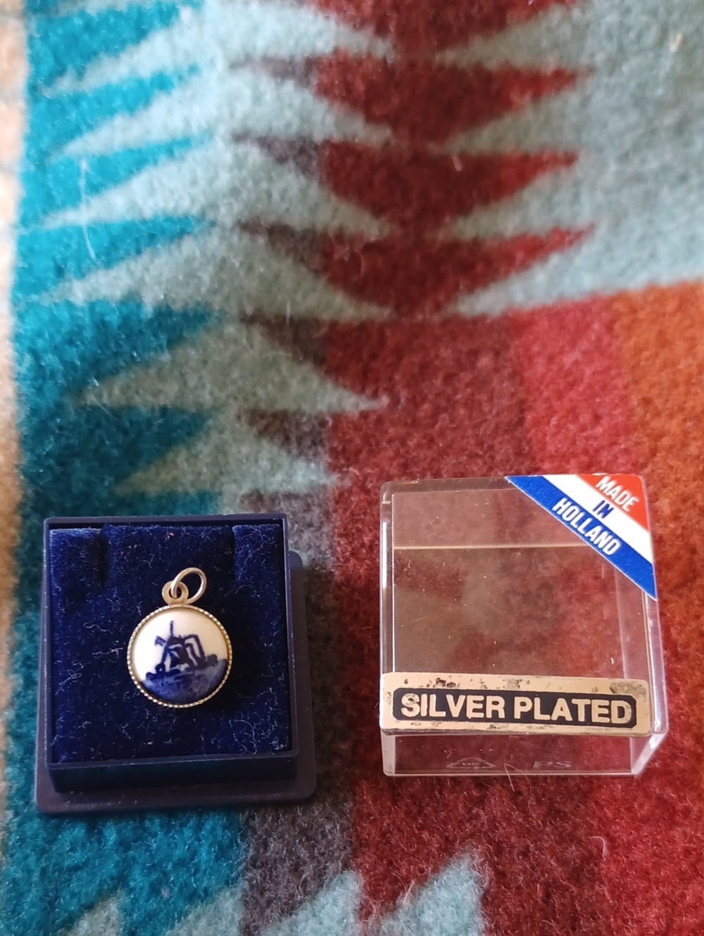 Delft Silver-Plated Windmill Pendant
